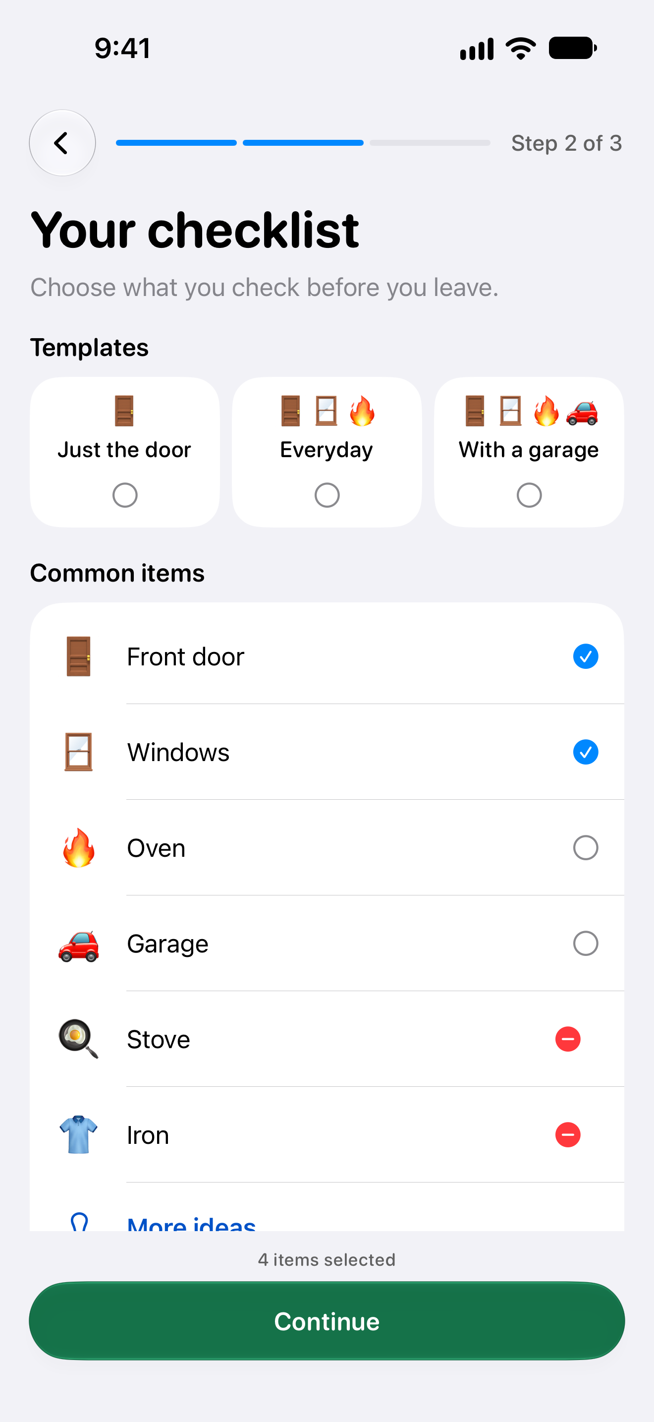The real Your list screen in Is It Locked?