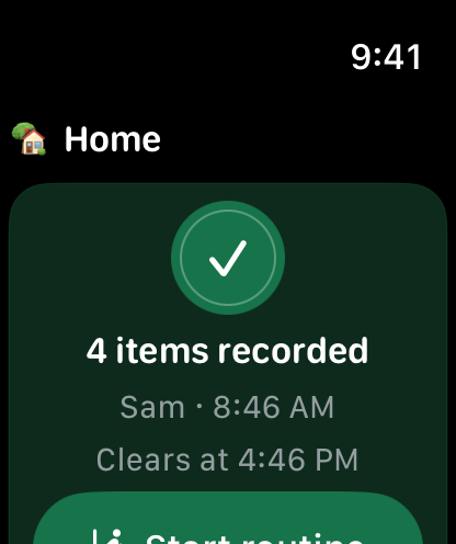 The real Is It Locked? watch screen