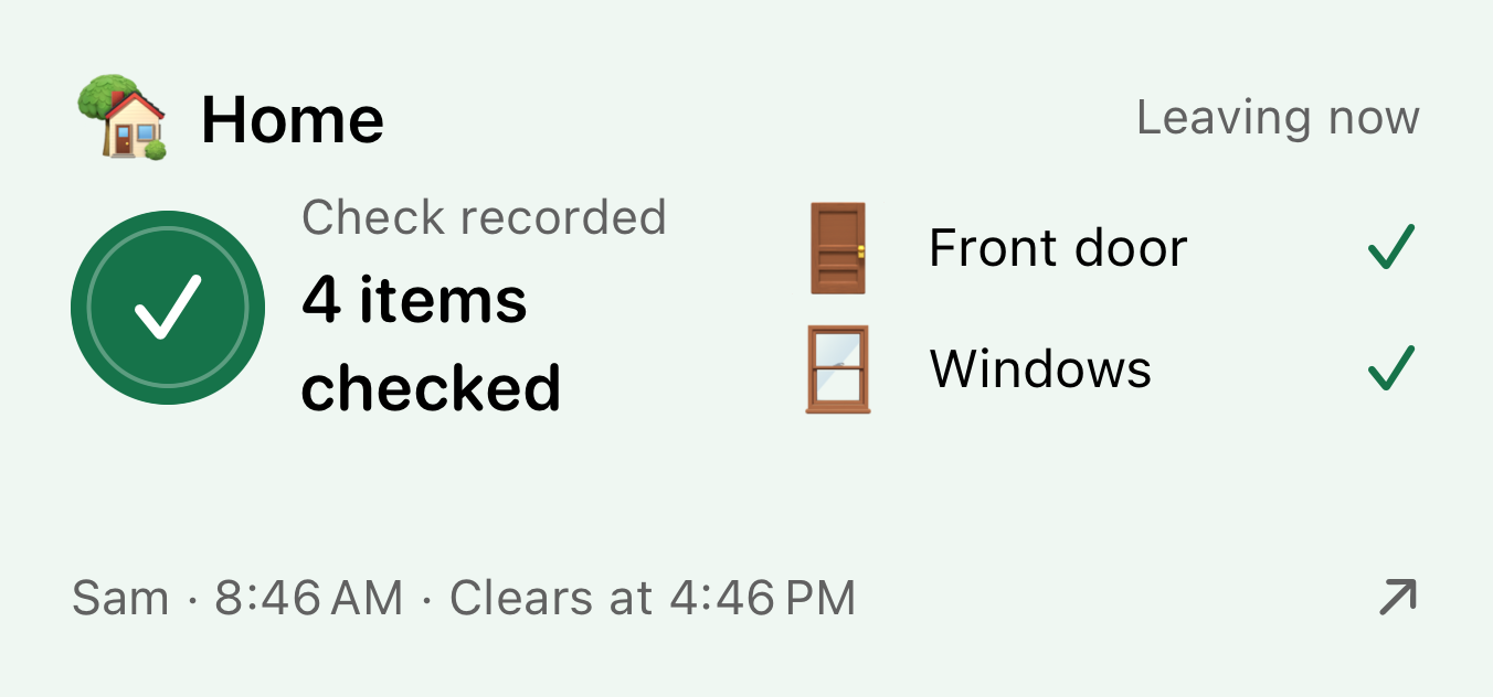 The real Is It Locked? widget screen